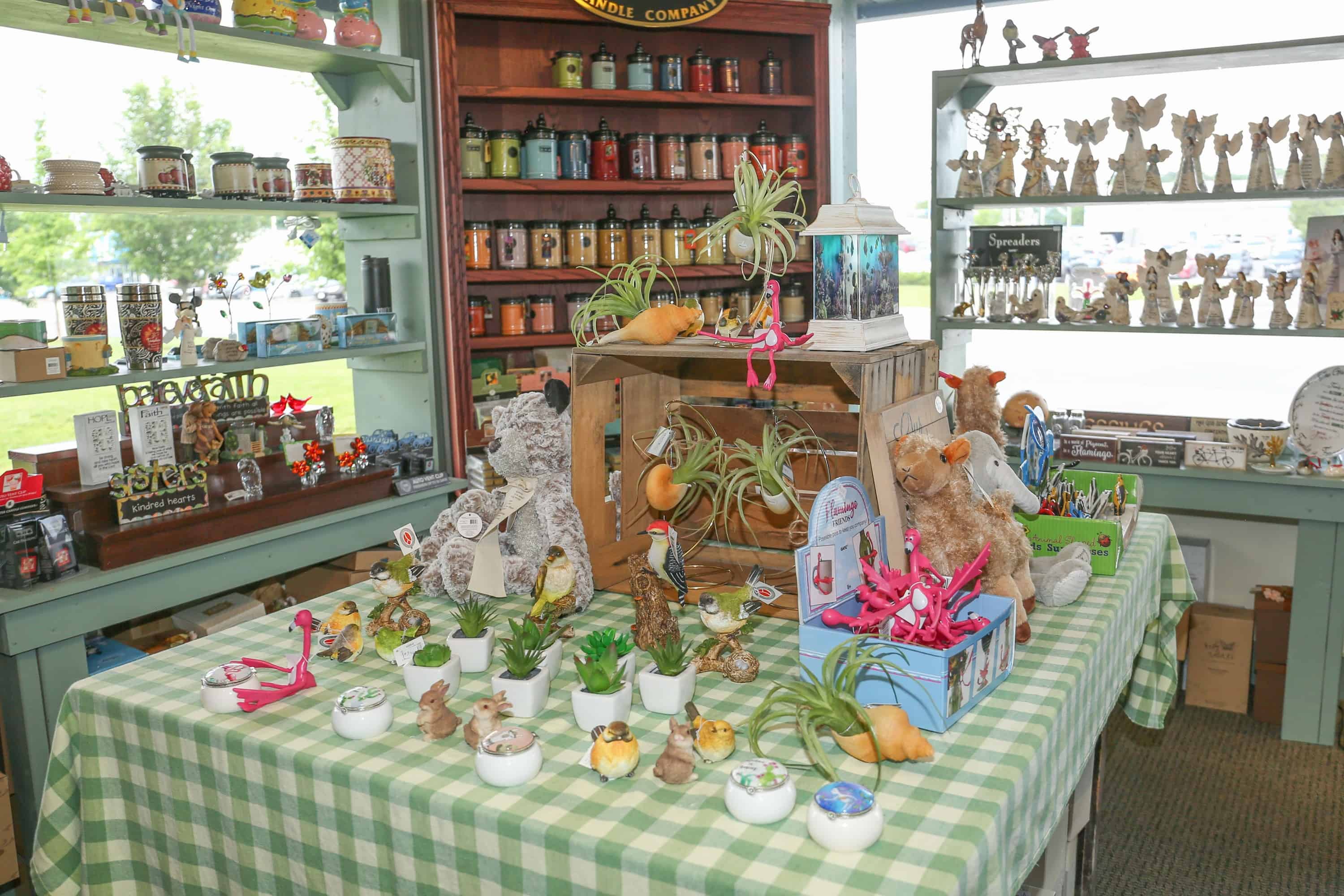 Home decor at Mikie's Ice Cream & Green Cow Giftshop