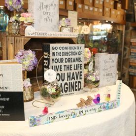 Home decor gifts at Mikie's Ice Cream & Green Cow Giftshop